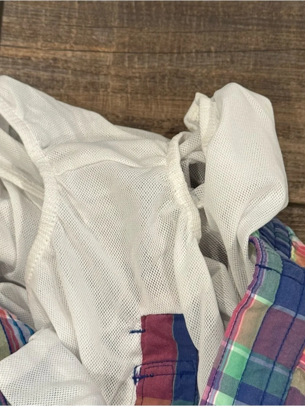 Youth Boys Plaid Madras Polo Ralph Lauren Swim Trunks Size 7